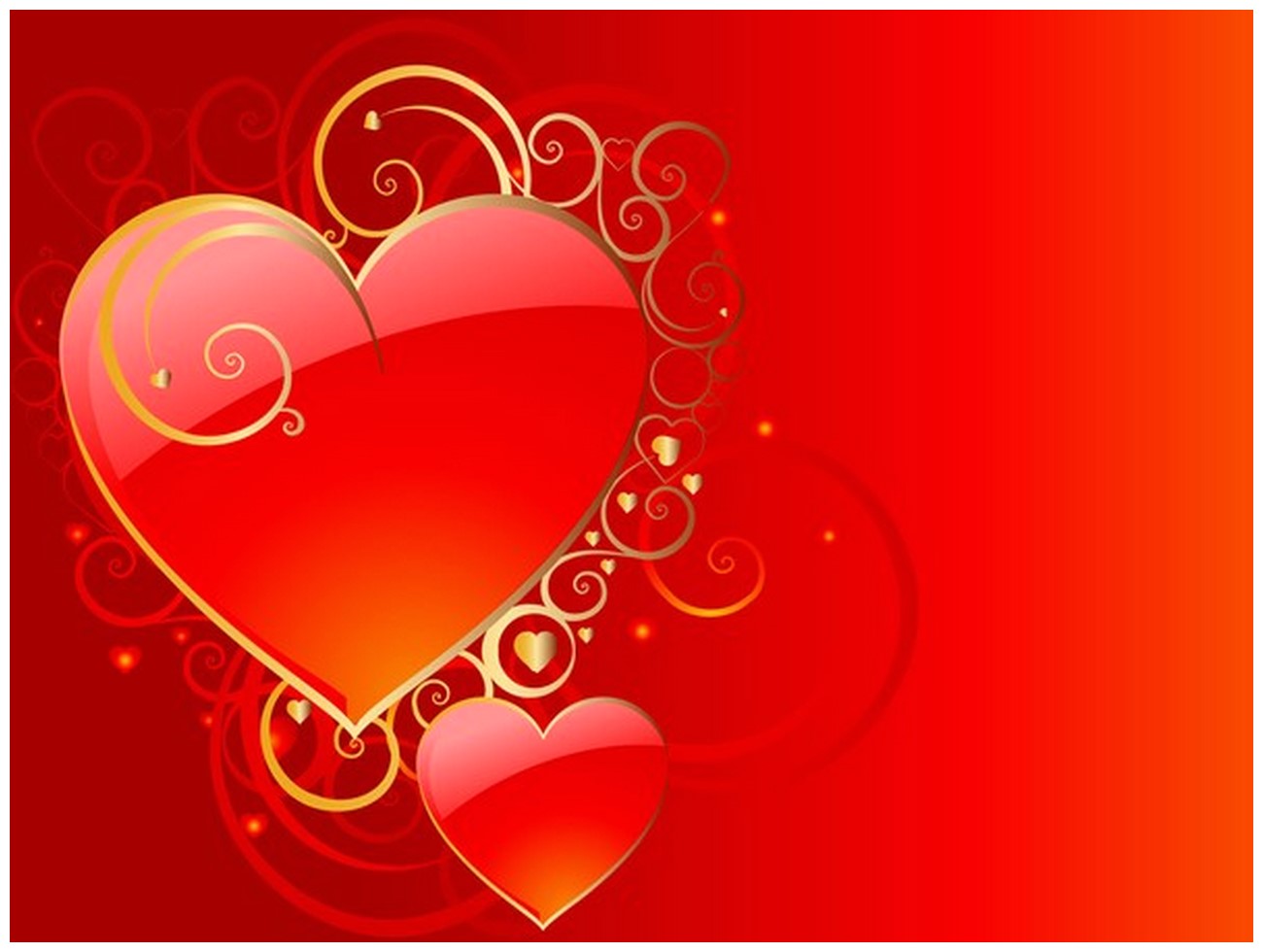 Hot Red Heart Shapes With HD Background Images