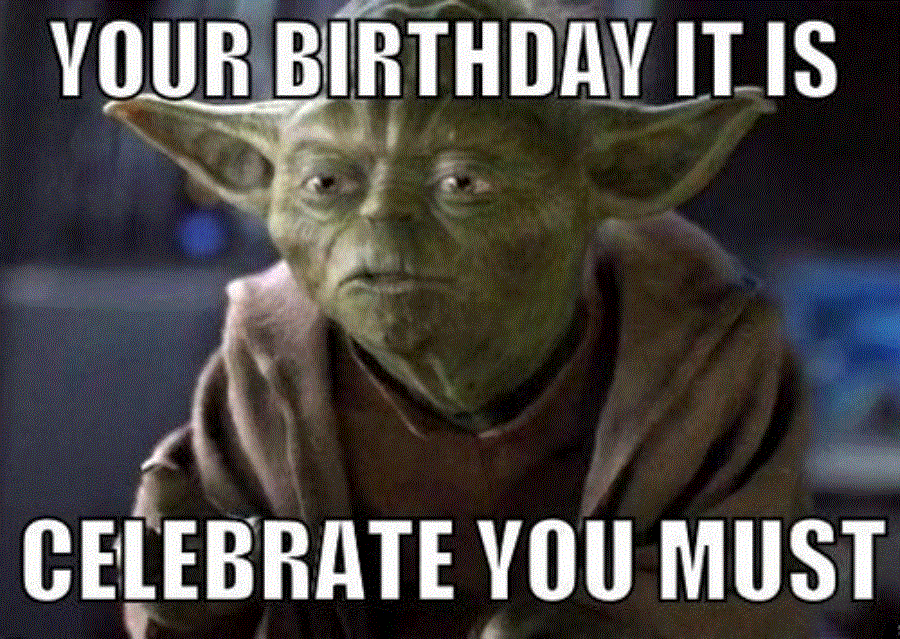 Happy Birthday Yoda Star Wars Meme Funny Images download.